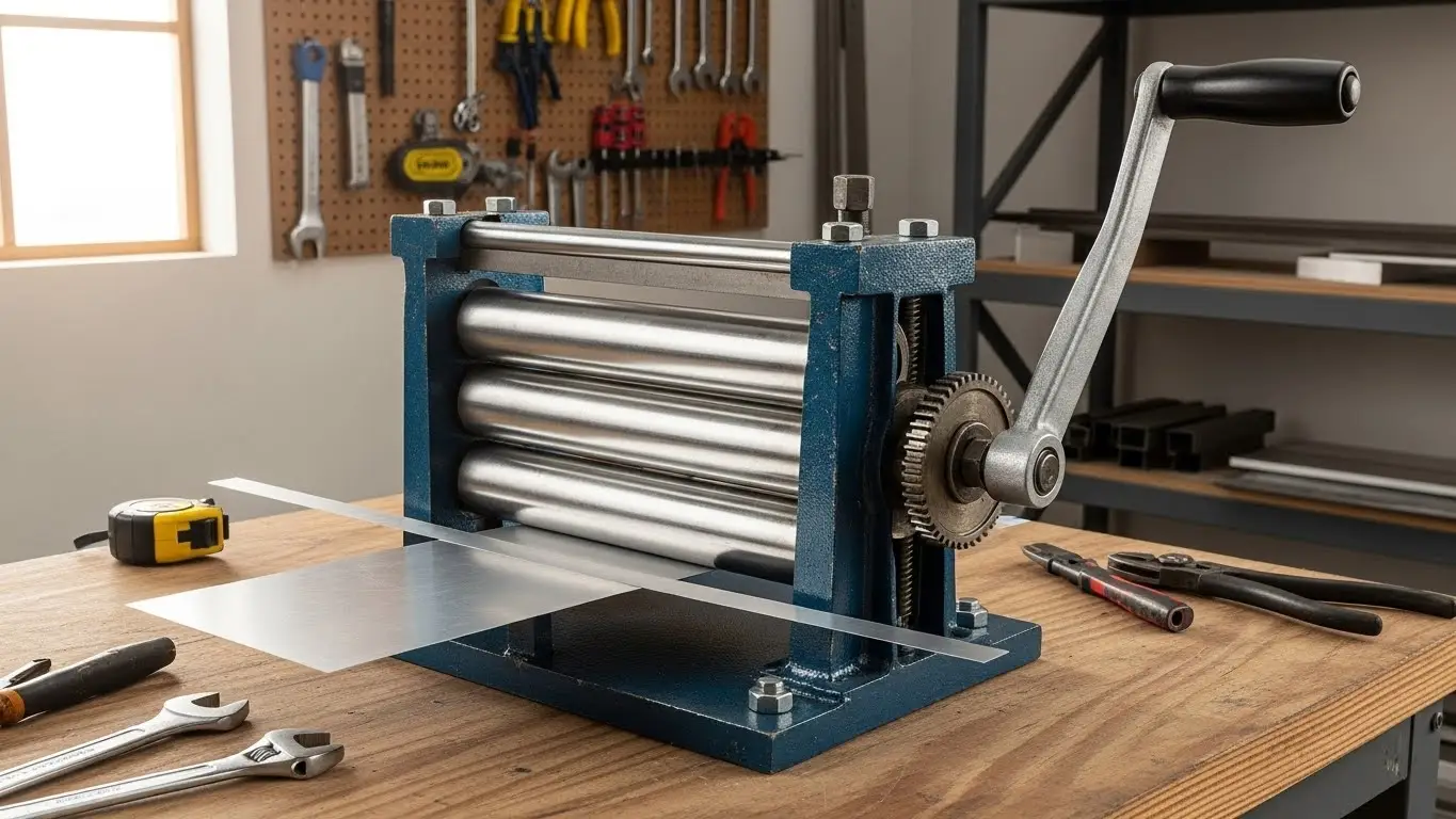 rolo de placa metálica acessível para pequena oficina