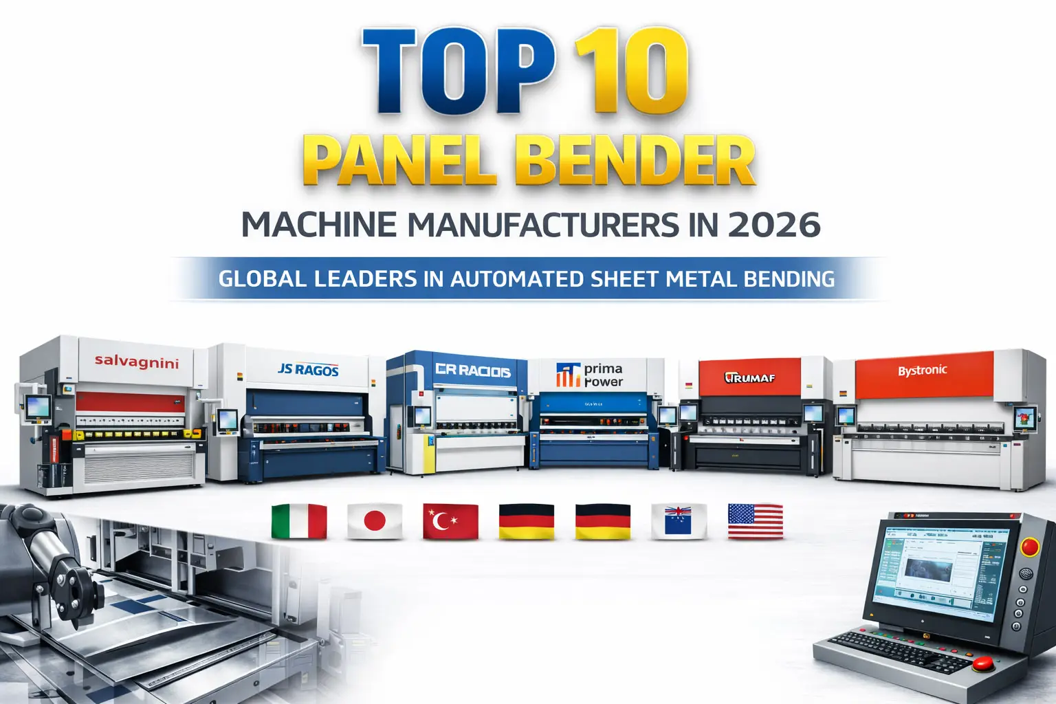 Os 10 principais fabricantes de máquinas para dobrar painéis em 2026